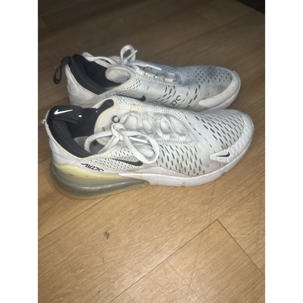 Nike Air Max 270 Women's Size 7 White Black AH6789-100 Running Sneakers Shoes